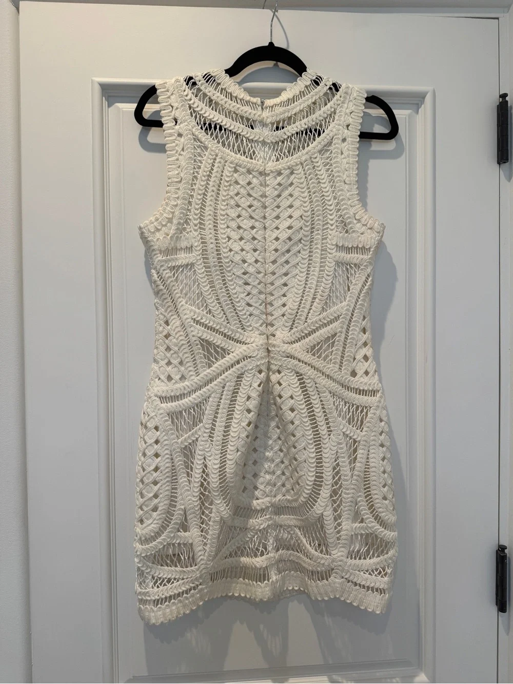 Jonathon Simkhai Coen White Crochet Mini Dress - Picture 4 of 10